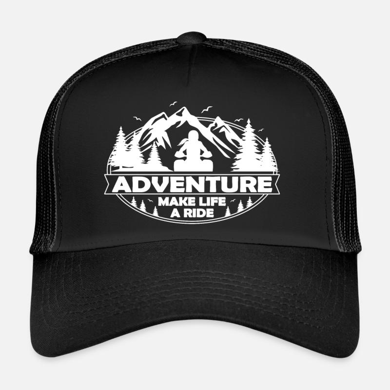Motorradfahrerin make life a ride Tourer Motorad - Trucker Cap - Schwarz/Schwarz