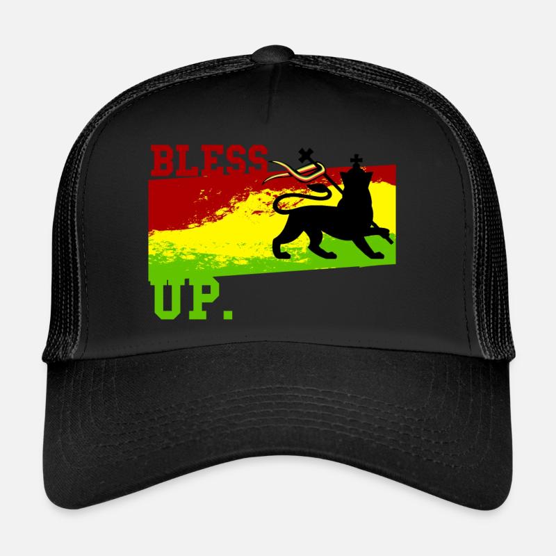 Rasta, Rastafari Bless up Casquette trucker 