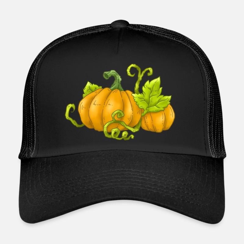 Kürbis - Trucker Cap - Schwarz/Schwarz