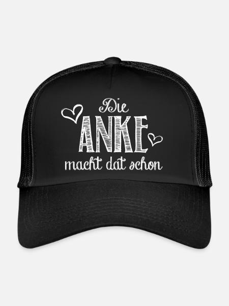 Anke - Trucker Cap - Schwarz/Schwarz