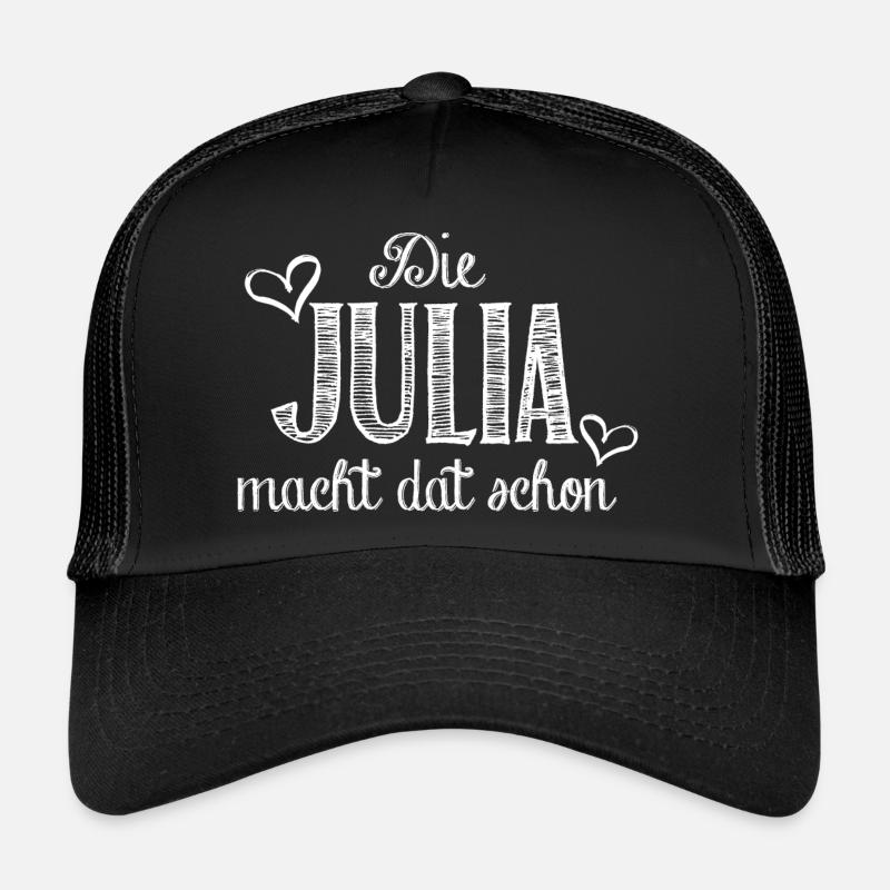 Julia - Trucker Cap - Schwarz/Schwarz