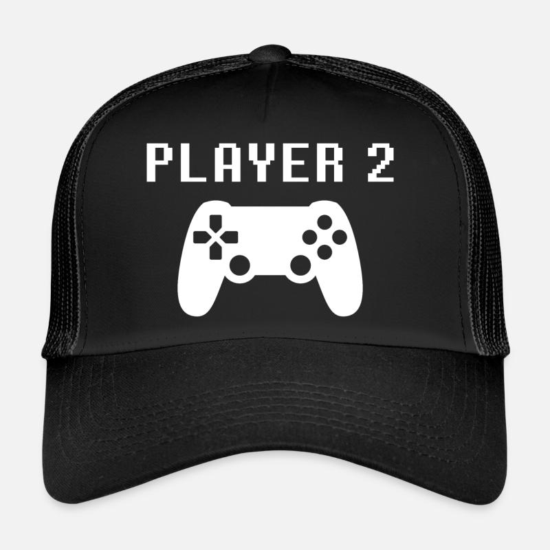 Joueur 2 - Casquette trucker  - noir/noir