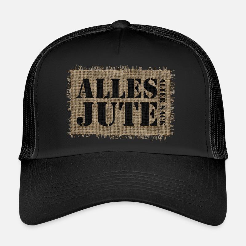 Jutesack - Trucker Cap - Schwarz/Schwarz