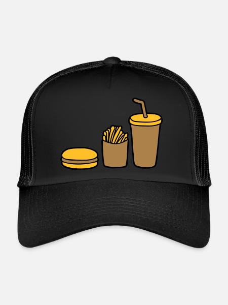 Burger Frites Cola - Casquette trucker  - noir/noir - Devant