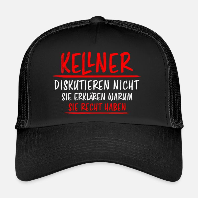 Kellner Lustige Spruch Service Restaurant Geschenk Trucker Cap