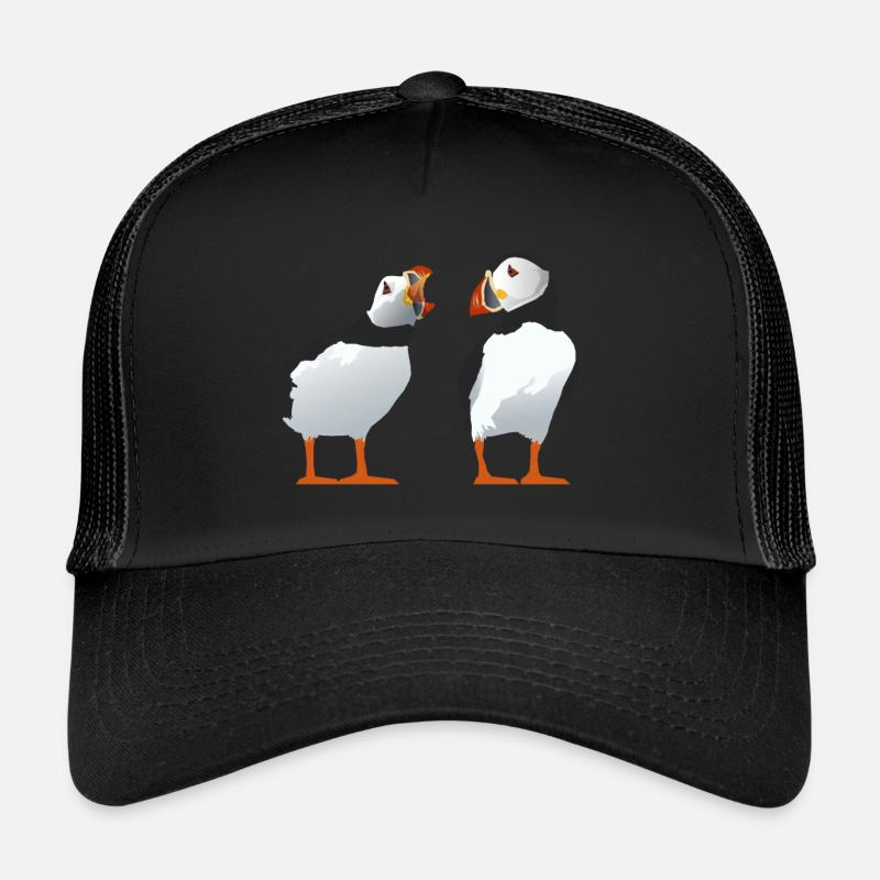 Shouty Puffin - Trucker Cap - black/black