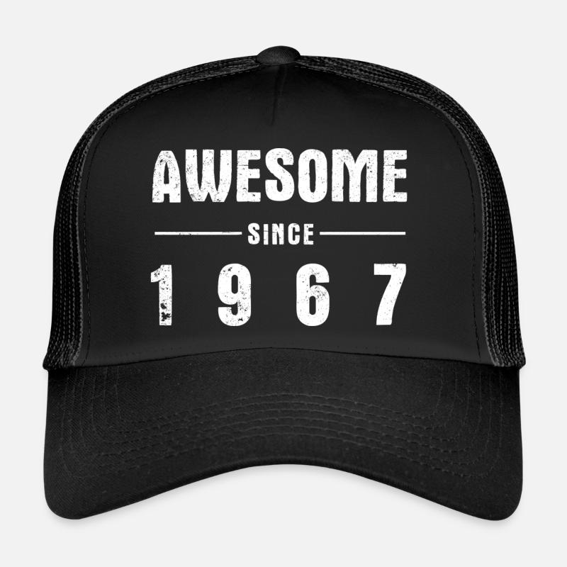 Awesome -since- 1967 - Trucker Cap - Schwarz/Schwarz
