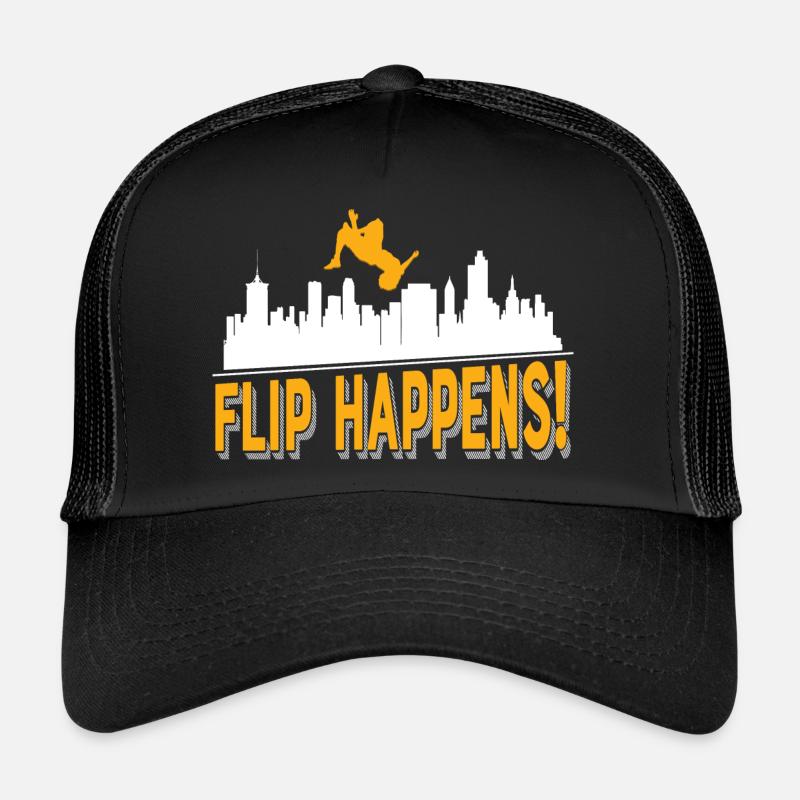 Flip Bites! Traceur Parkour Free Running Trucker Cap