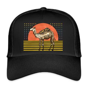 Kamel - Trucker Cap - Schwarz/Schwarz - Vorne