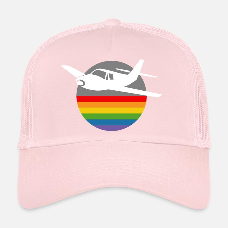 Rainbow Airplane blanc Casquette trucker 