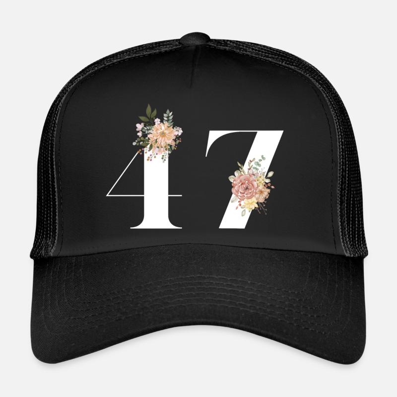 47e anniversaire fleuris (Cadeau de 47 ans) Casquette trucker 