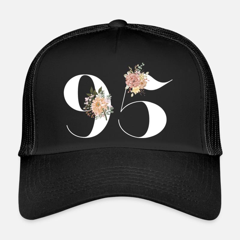 95e anniversaire fleuris (Cadeau de 95 ans) Casquette trucker 