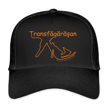 Transfăgărășan orange - Trucker Cap - Schwarz/Schwarz - Vorne