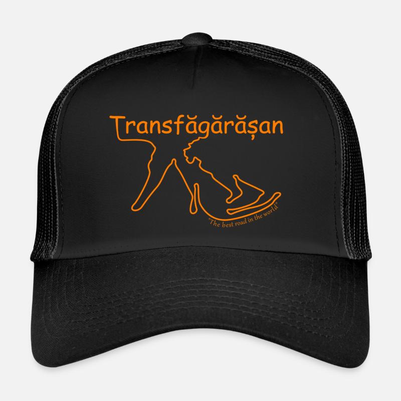 Transfăgărășan orange - Trucker Cap - Schwarz/Schwarz