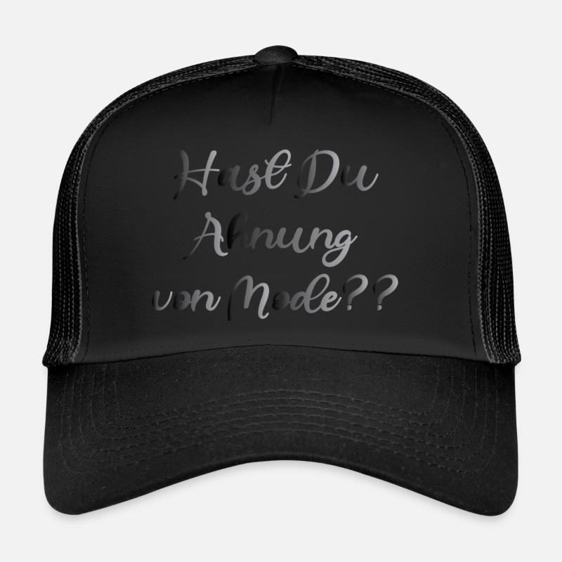 Ahnung von Mode - Trucker Cap - Schwarz/Schwarz