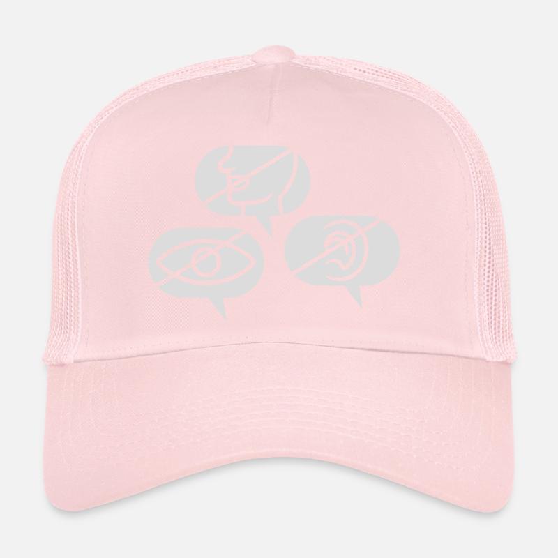 No seeing Hearing speak Trucker Cap