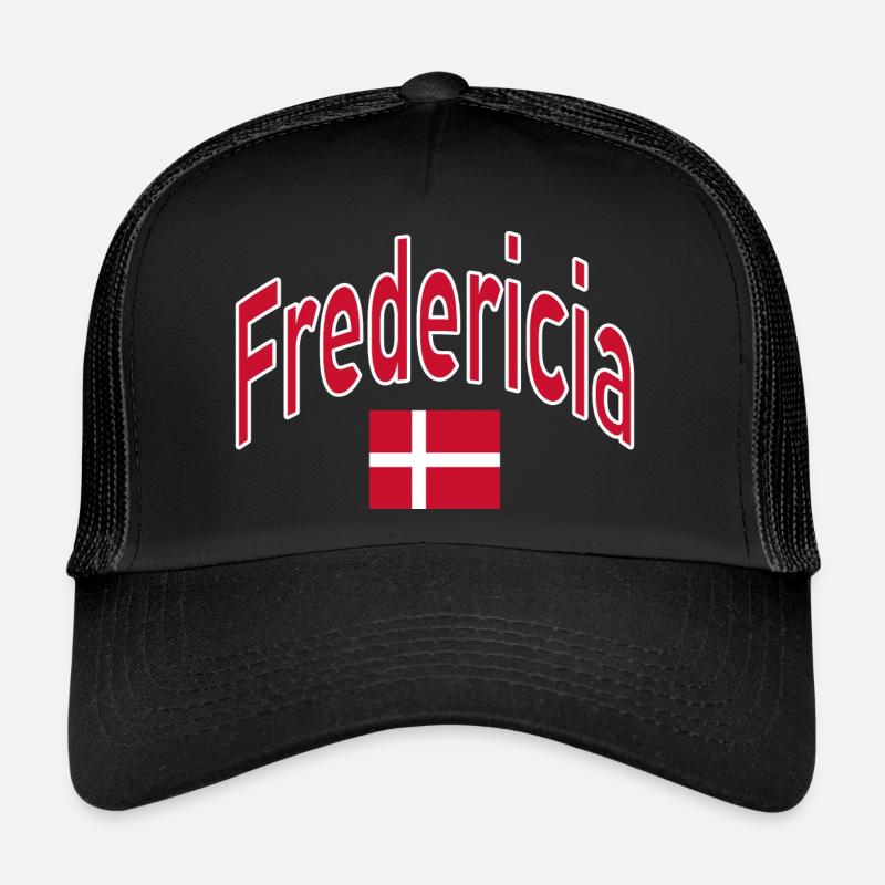 Fredericia Danemark drapeau Casquette trucker 