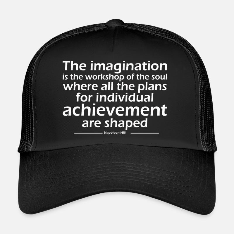 Die Phantasie ist die Werkstatt der Seele - Trucker Cap - Schwarz/Schwarz