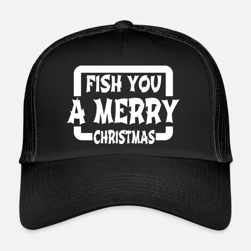 awesome christmas present bodybuilding fish gift Trucker Cap