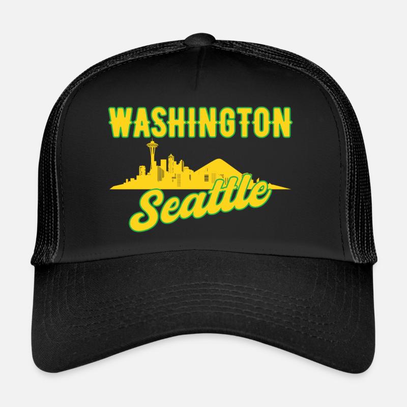 Washington Seattle Skyline Geschenk Trucker Cap