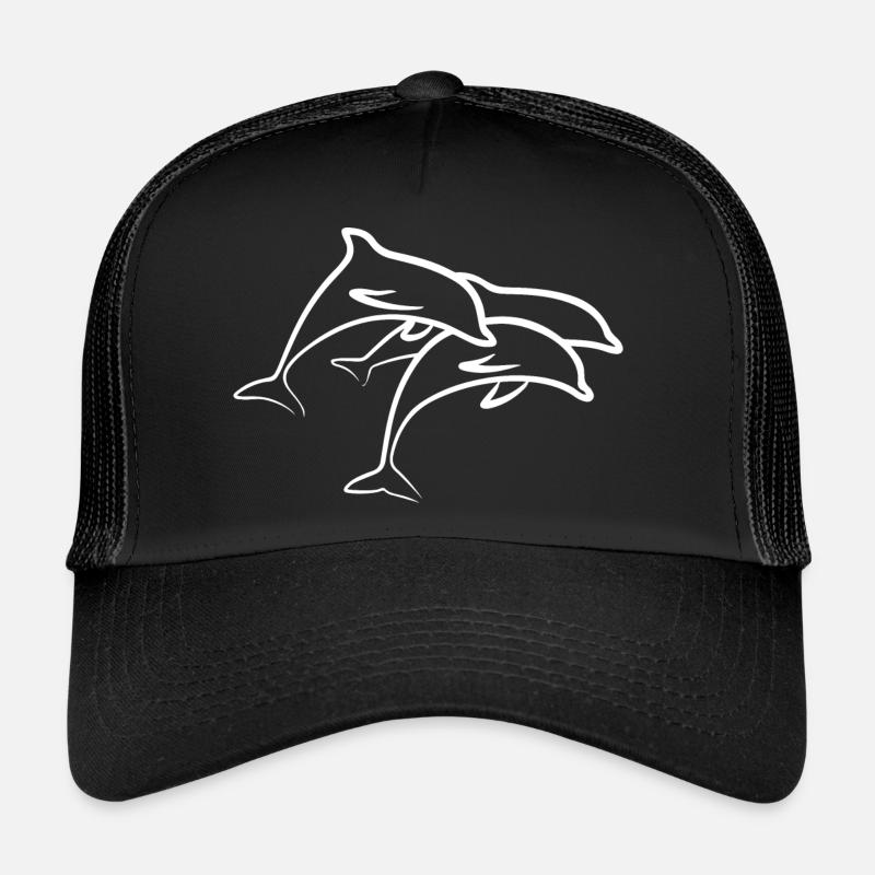 dolphin - Trucker Cap - Schwarz/Schwarz
