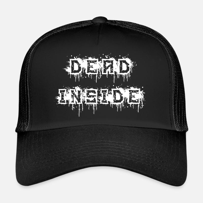 dead inside white Trucker Cap