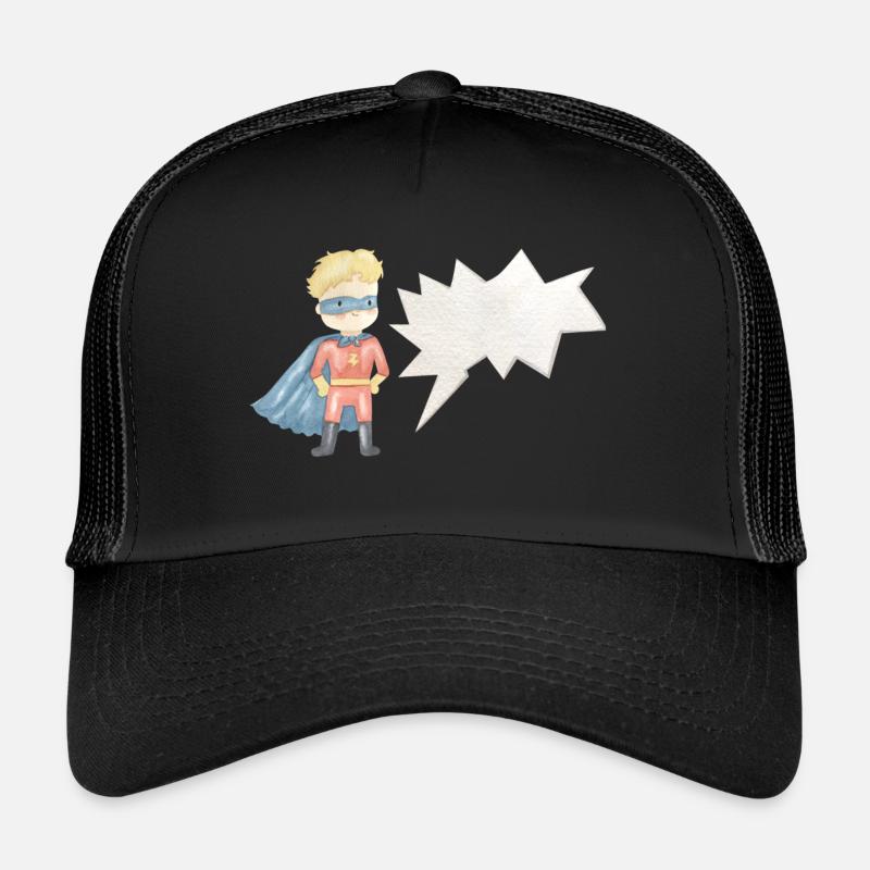 Kinder Superheld mit Sprechblase Trucker Cap