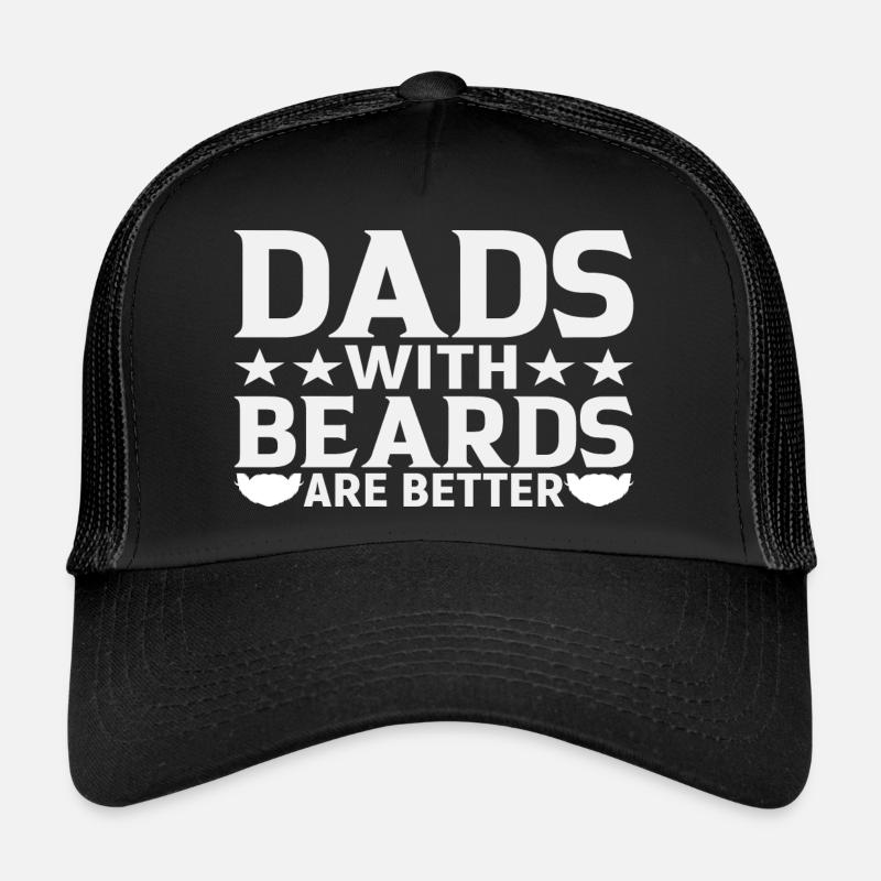 Dads with Beards are Better - Trucker Cap - Schwarz/Schwarz