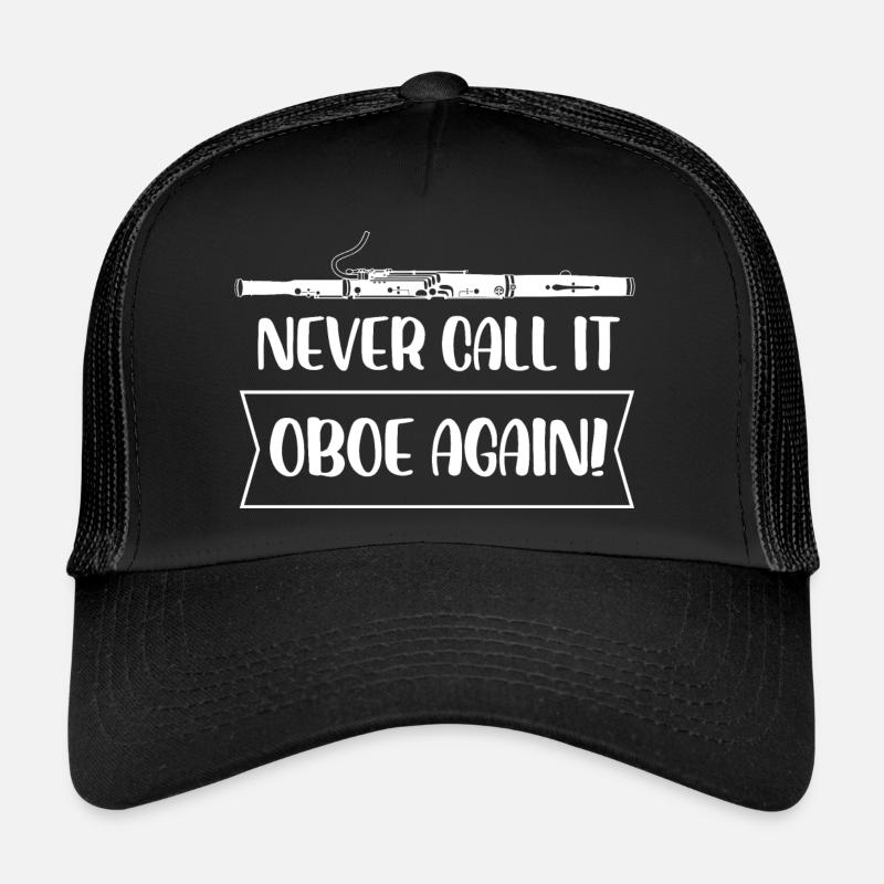 Never Call It Oboe Again | Bassoon - Trucker Cap - Schwarz/Schwarz