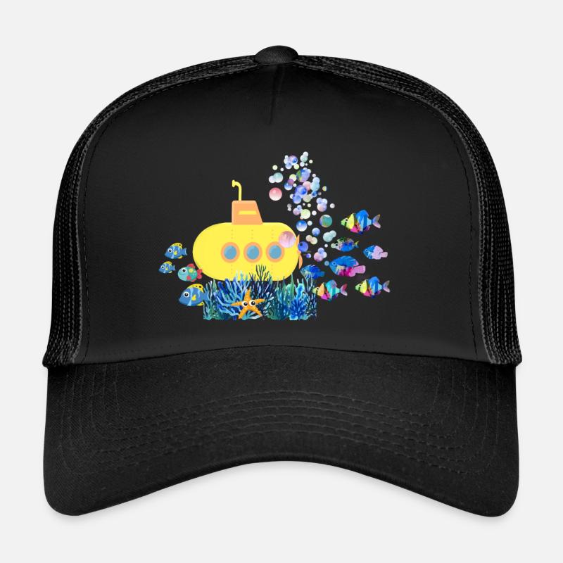 u-boot,boot,submarine,meer,fische,krebs,seestern Trucker Cap