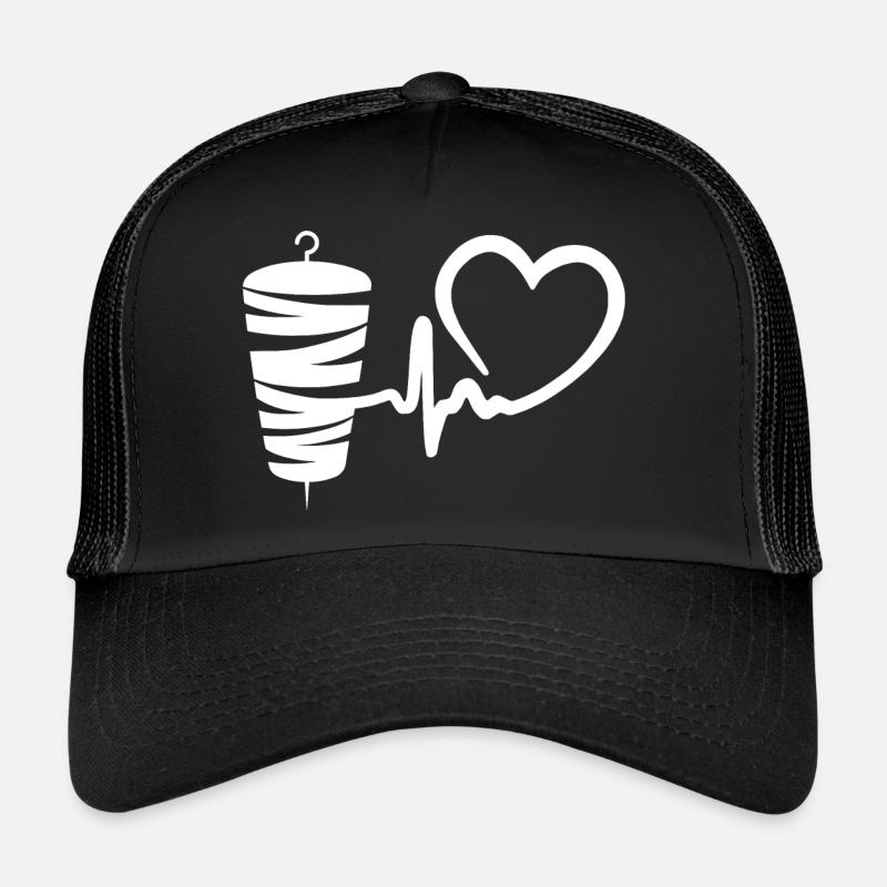 Kebab Lover Kebab Grill Heart Casquette trucker 