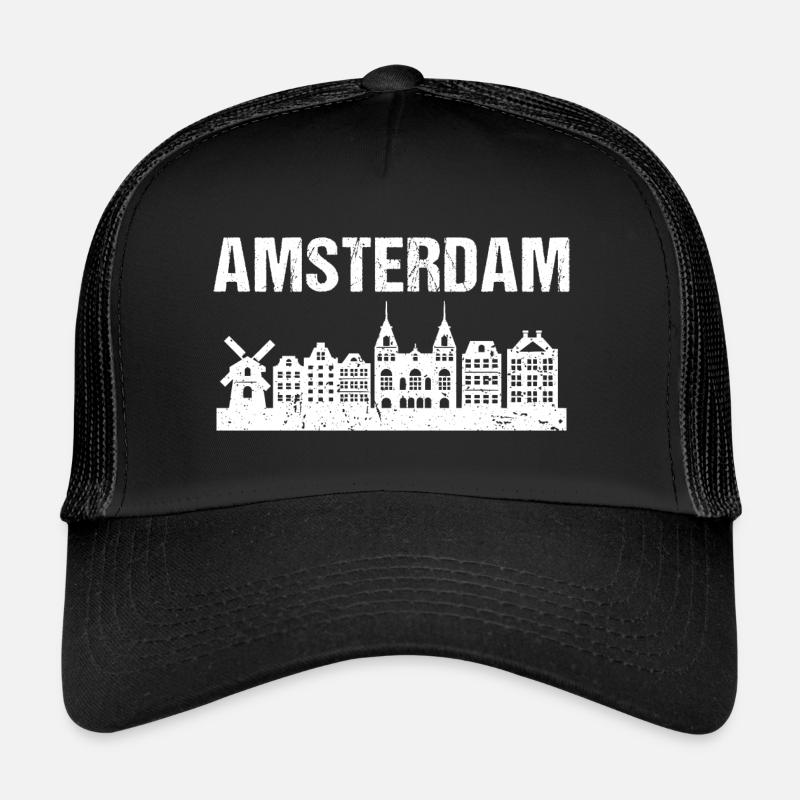 Amsterdam Skyline City Trucker Cap