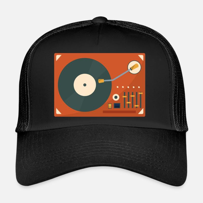 Record player - Trucker Cap - black/black