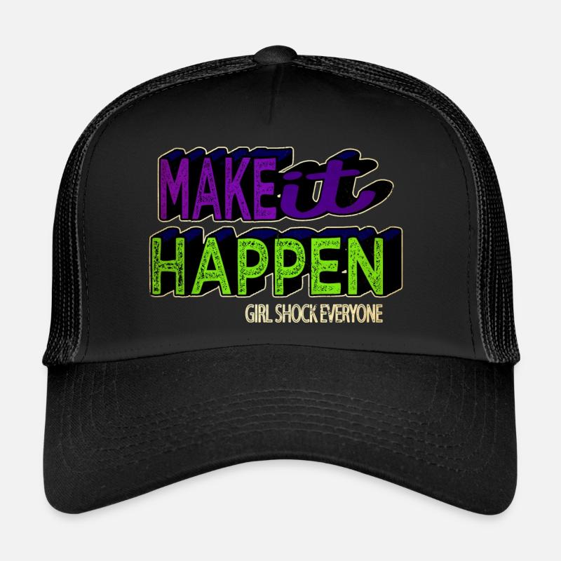 when there birthday present idea gift idea - Trucker Cap - Schwarz/Schwarz