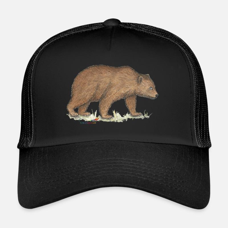 Braunbär - Trucker Cap - Schwarz/Schwarz