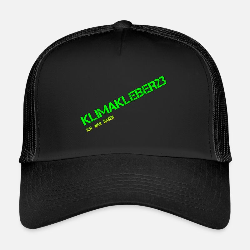 KLIMAKLEBER23 ich war dabei! - Trucker Cap - Schwarz/Schwarz