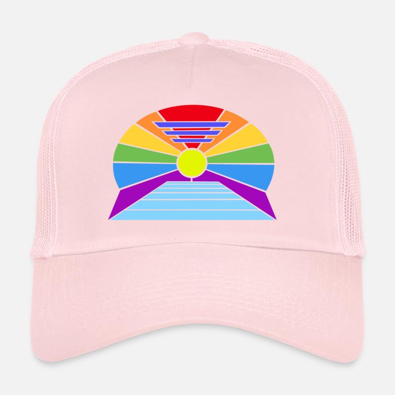 Rainbow Sun Trucker Cap