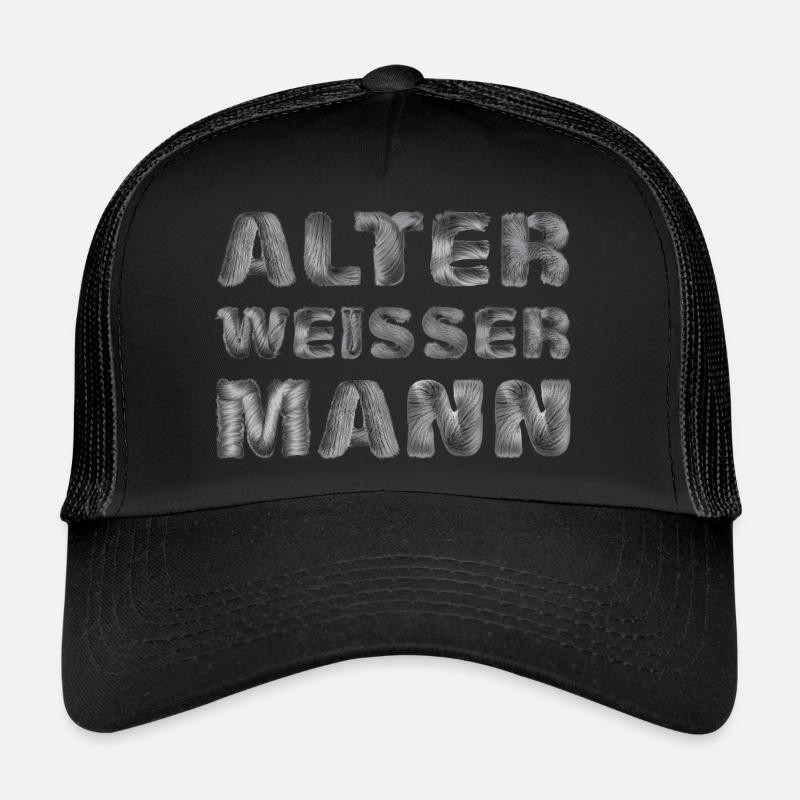 Alter weißer Mann Trucker Cap