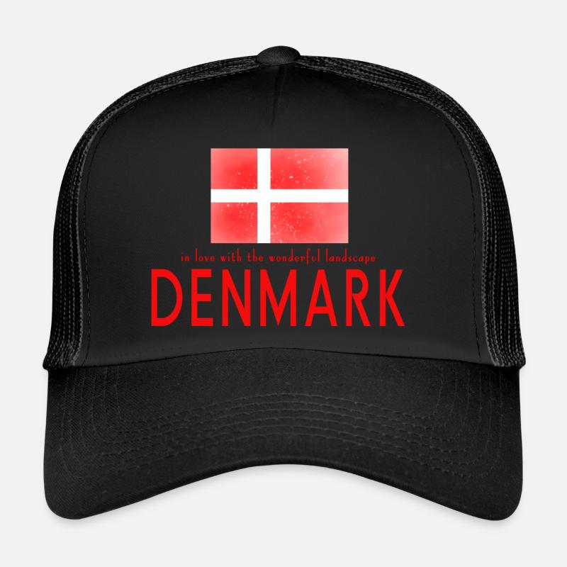 Denmark Danmark - Trucker cap - sort/sort