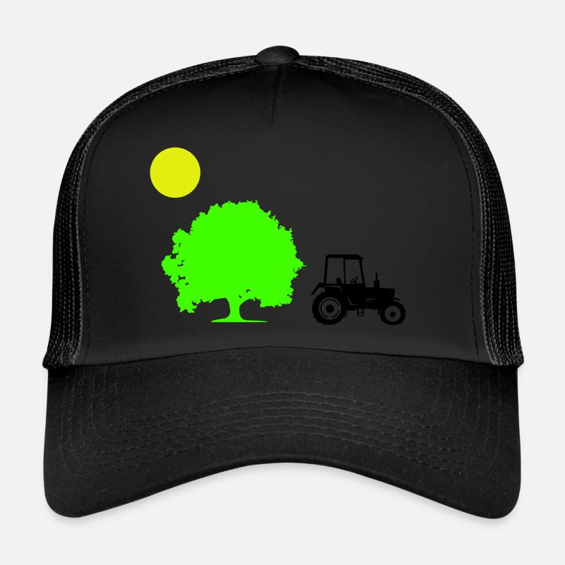 tracteur - Casquette trucker  - noir/noir