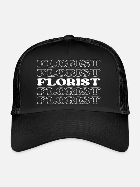 Florist Flower Arranger Floral Designer Flower - Trucker Cap - black/black - Front