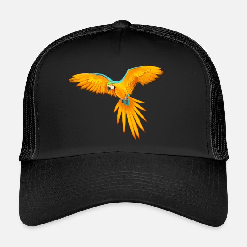Papagei - Trucker Cap - Schwarz/Schwarz