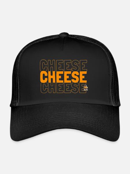Cheese Cheese Cheese - Trucker Cap - Schwarz/Schwarz