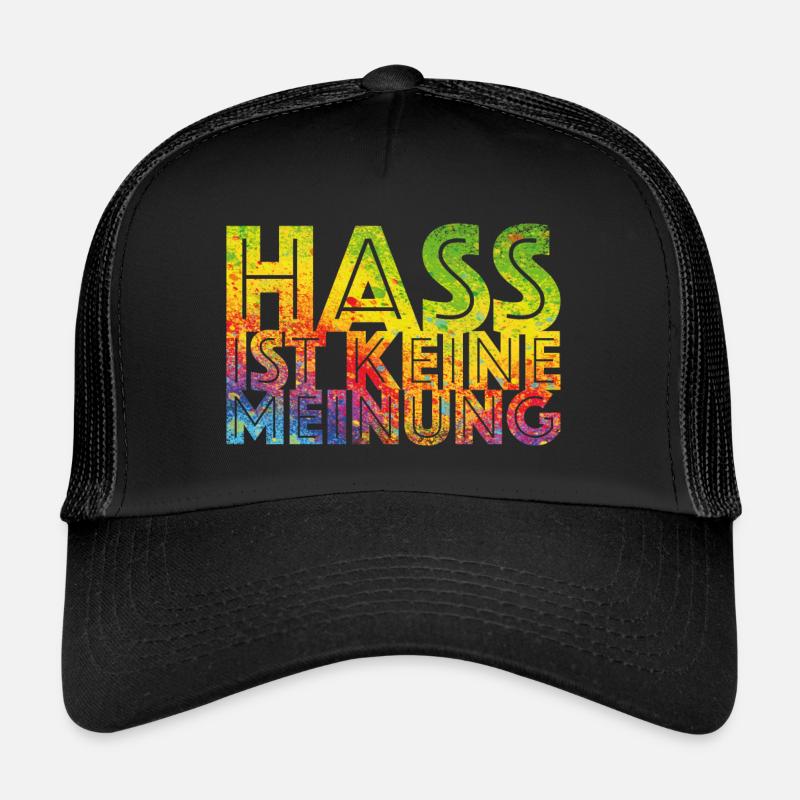 Hate is not an opinion - Trucker Cap - black/black