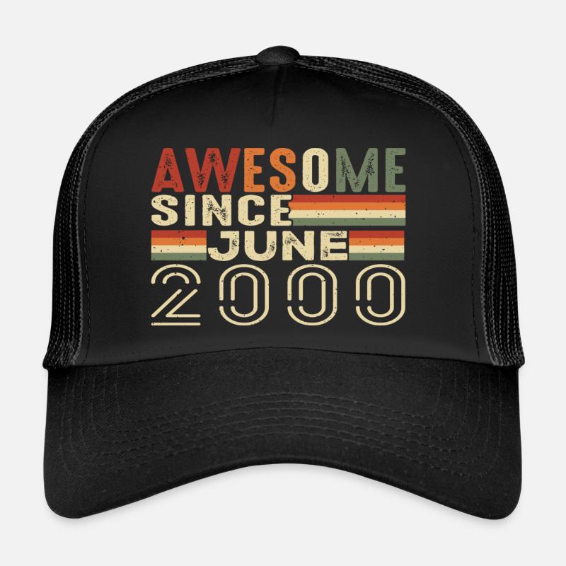 Juin 2000 Original 2000 Anniversaire 2000 Juin 2000 Casquette trucker 