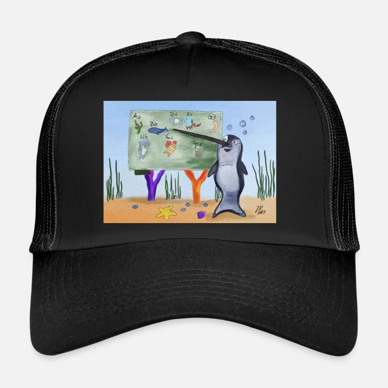 Teacher Narwhal - Trucker Cap - black/black