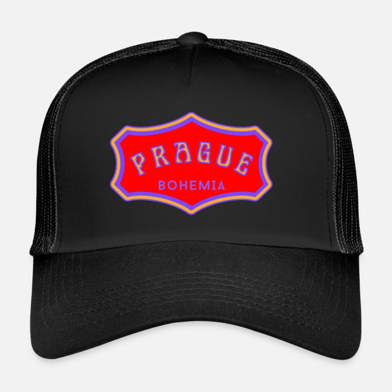 Prague - Casquette trucker - noir/noir