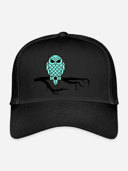 Noctambule 01 - Casquette trucker  - noir/noir - Devant