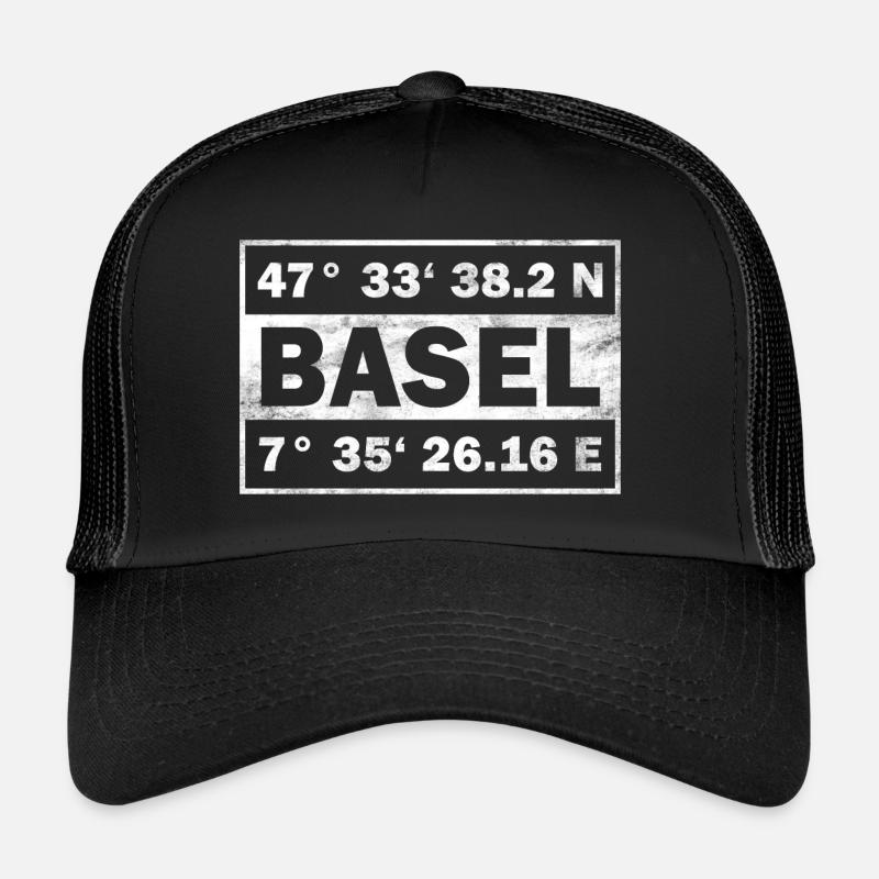 Coordonnées Bâle Suisse Bâle Casquette trucker 
