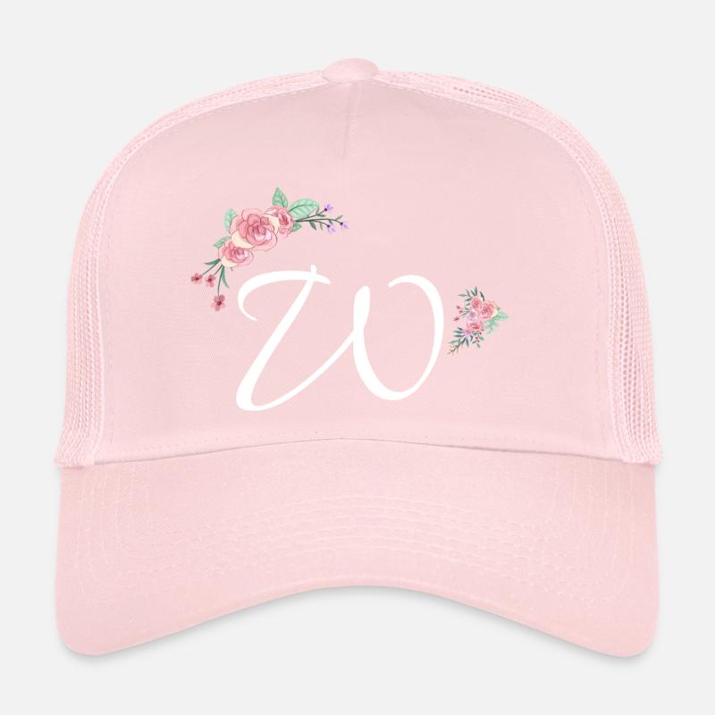 Lettre w fleurs Casquette trucker 